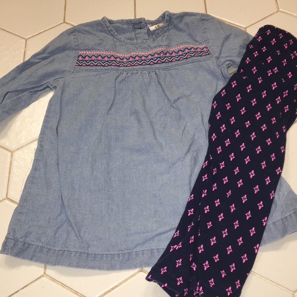Carters 18 months shirt and leggings set 3/$10